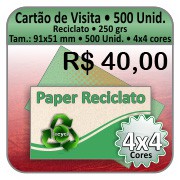 Cartão de Visita Papel Reciclado